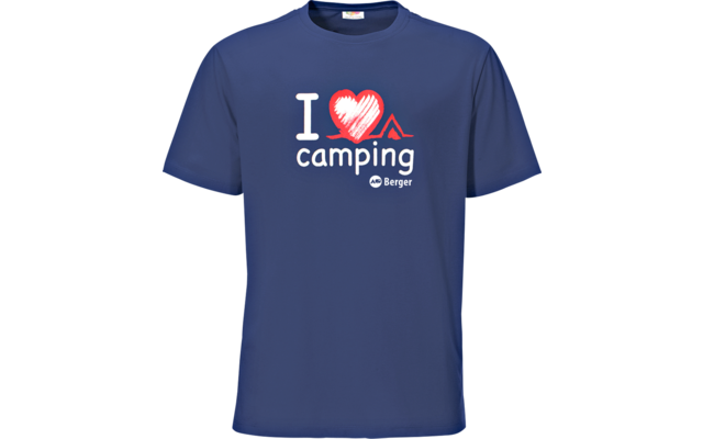 Berger Kinder-T-Shirt I Love Camping