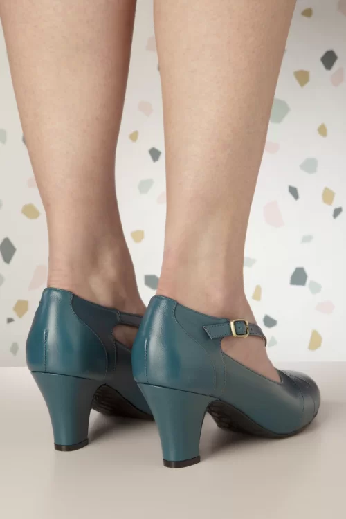 Lola Ramona ♥ Topvintage Ava Forever pumps in tealblauw