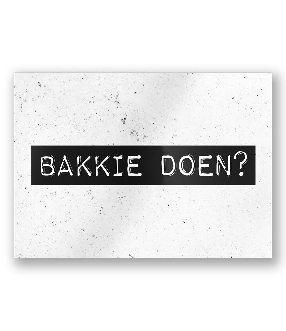 Wenskaart Bakkie Doen 15cm