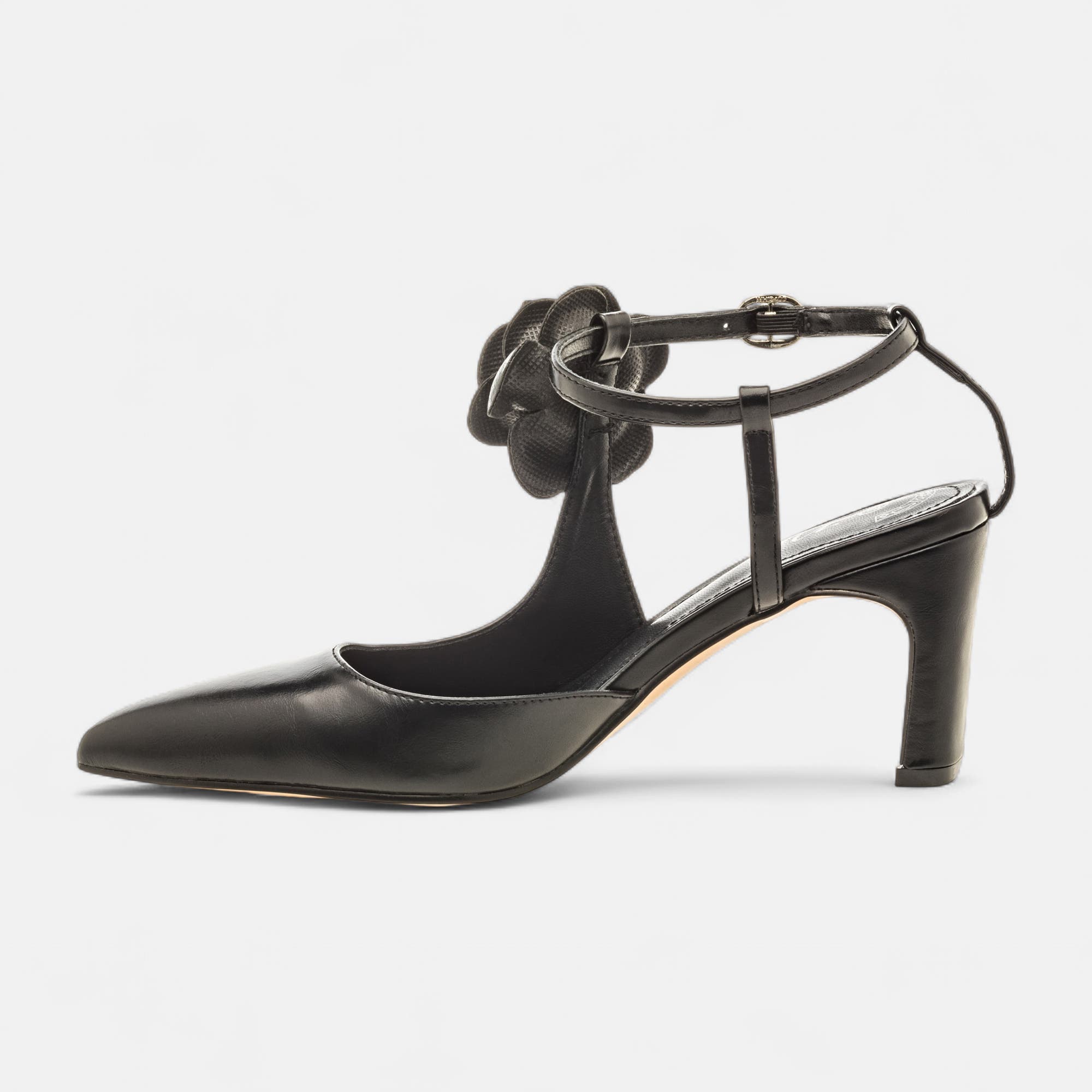Escarpins avec bride arrière à talon Femme noir