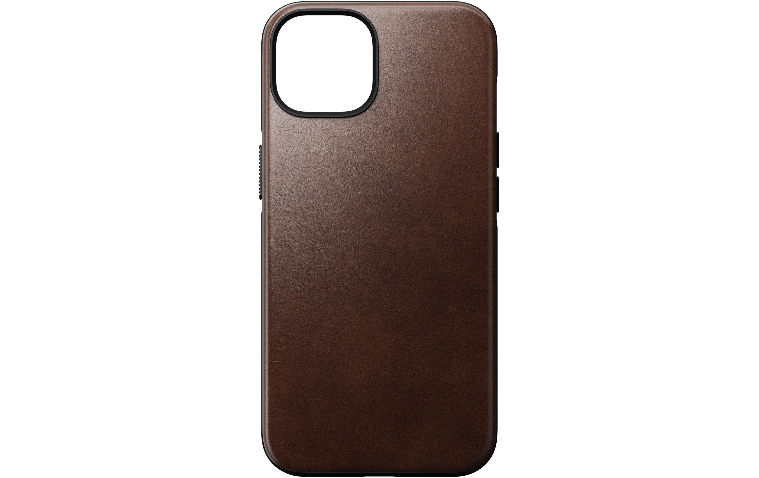 Back Cover Modern Leather Horween iPhone 14 BraunModerne Schutzhülle aus Horween Leder für das Apple iPhone 14