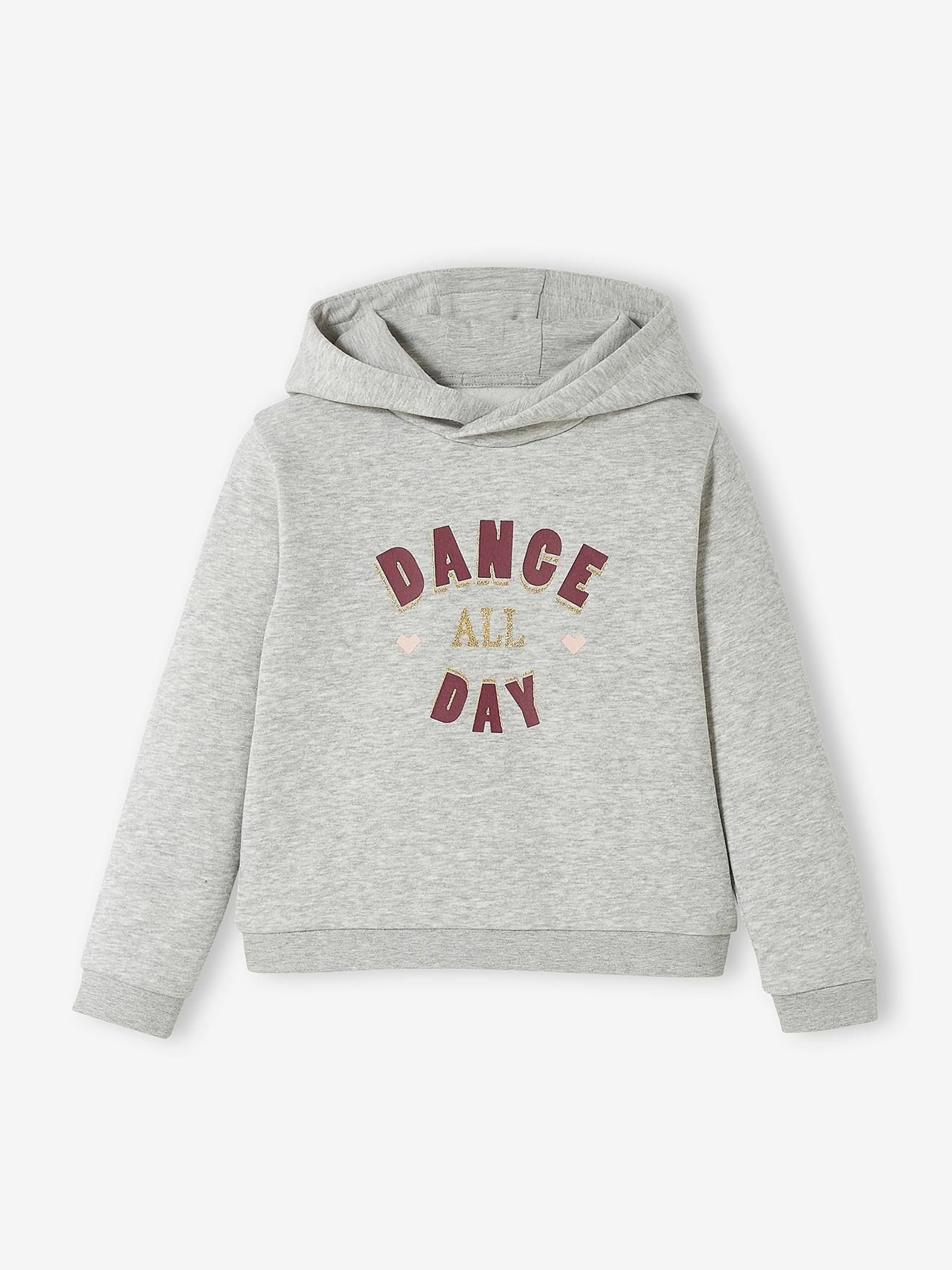 Conjunto de moletom com capuz e calça de moletom rosa claro liso para meninas