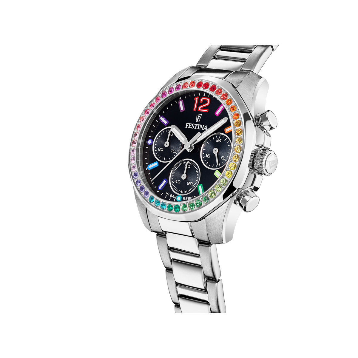 Montre FESTINA boyfriend femme bracelet acier argent