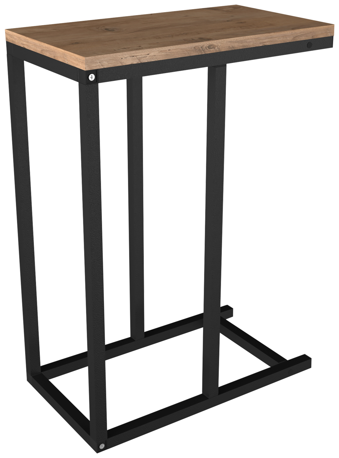 Beistelltisch INSASI - Honig Eiche-schwarz - Metall