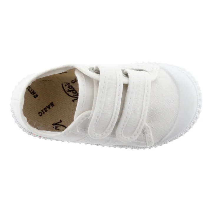 Victoria Baskets Scratchs Tiras Lona | Blanc