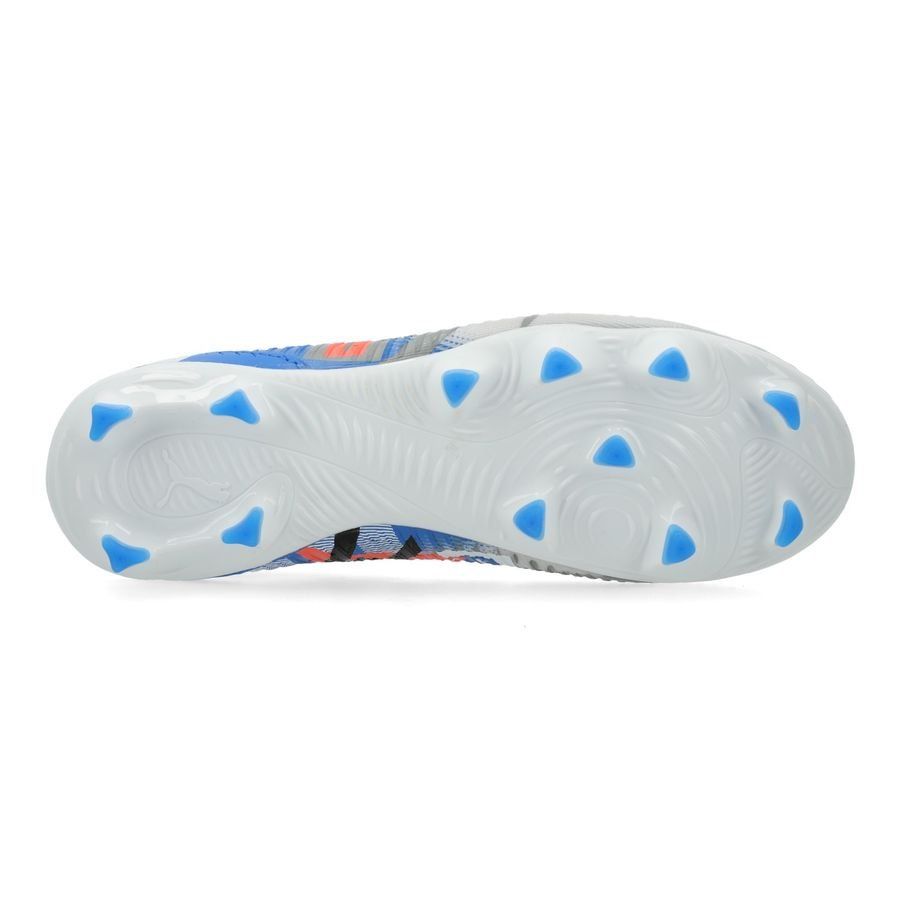 PUMA Future 8 Match FG/AG Forever - Blanc/Bleu/Gris/Noir/Glowing Red Enfant ÉDITION LIMITÉE