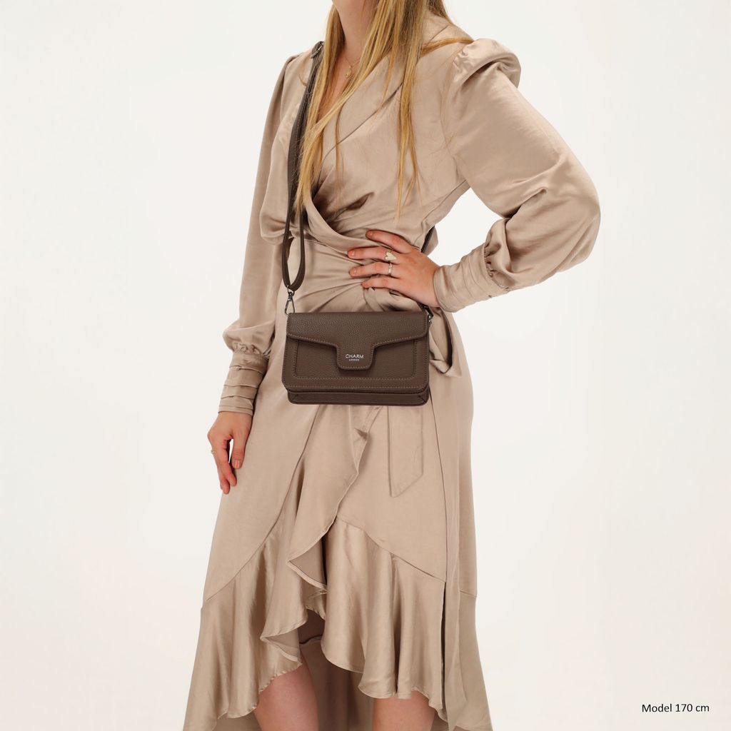 Charm London Monaco Handtas S Overslag Donkerbruin