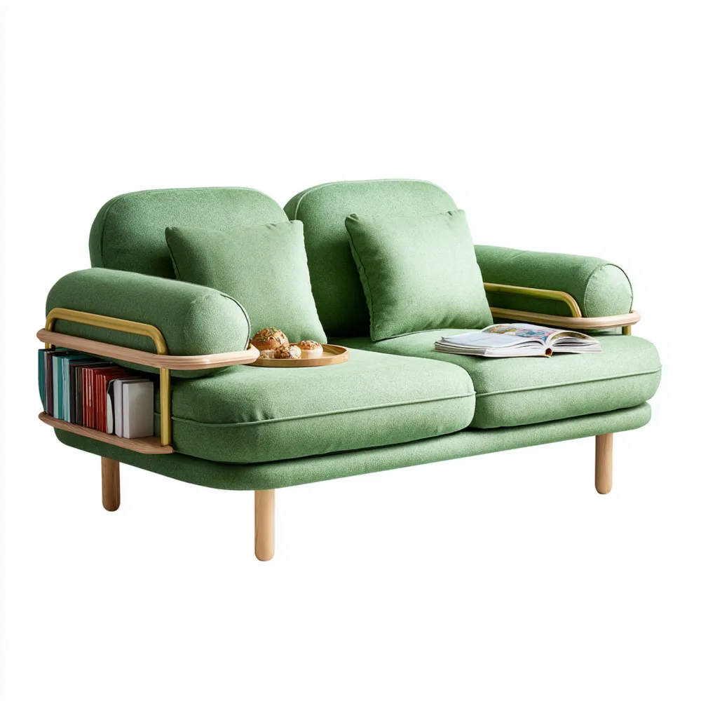 Modernes 2-Sitzer-Sofa Stoff 150x90x85 cm - Grün