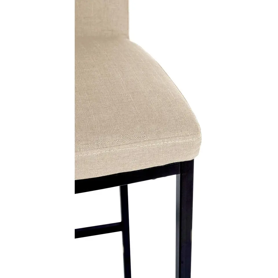 CLP Barkruk Freeport zwart Frame - Stof - creme