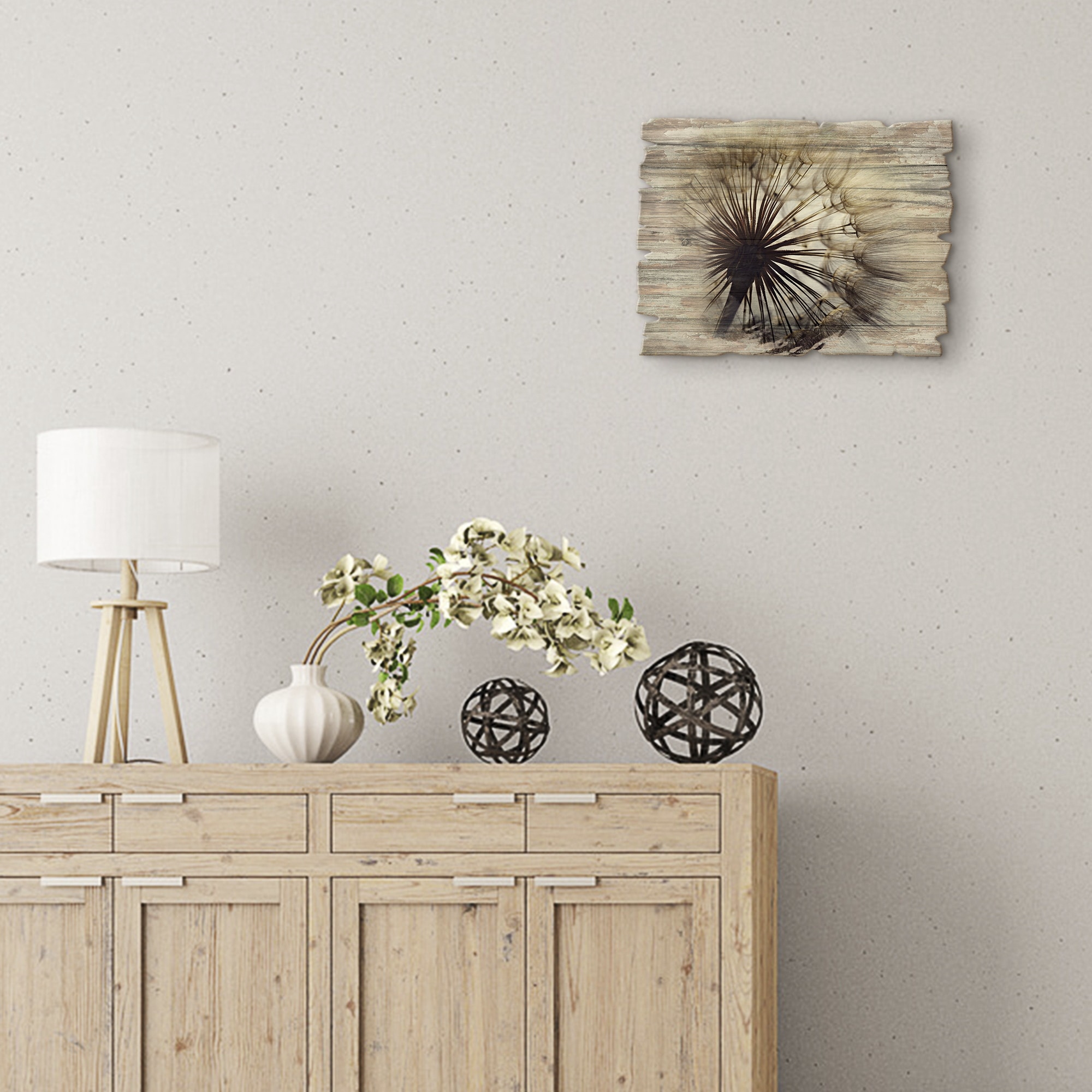 Artland Holzbild »Grosse Pusteblume« Blumen 1 Stk. tlg.
