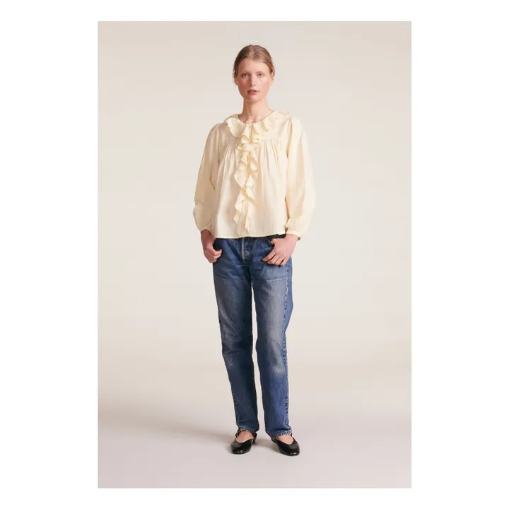 BELLEPIECE Blouse Naples Rayures Dobby | Ecru