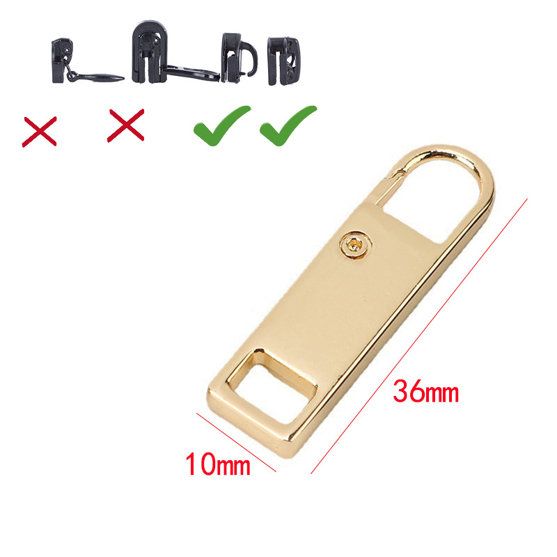 (5er Set) Reissverschluss Ersatz Zipper Mercerie Zubehör für Jacke / Rucksack / Tasche - Gold