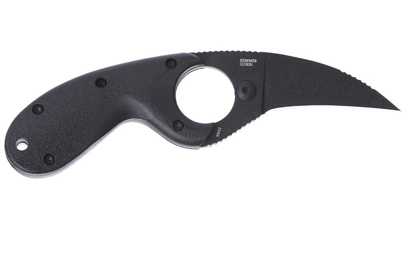 CRKT Bear Claw Black, Plain 2516K Black GRN reddingsmes, Russ Kommer design