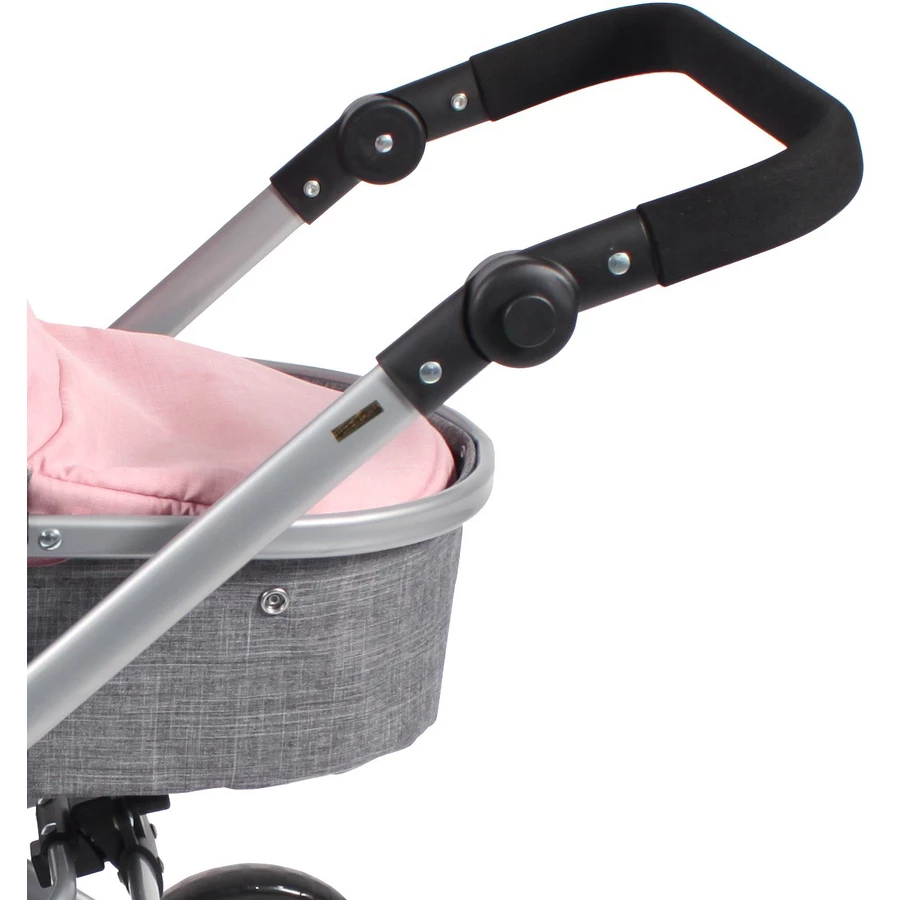 BAYER CHIC 2000 Kombi-Puppenwagen MIKA Melange grau-rosa