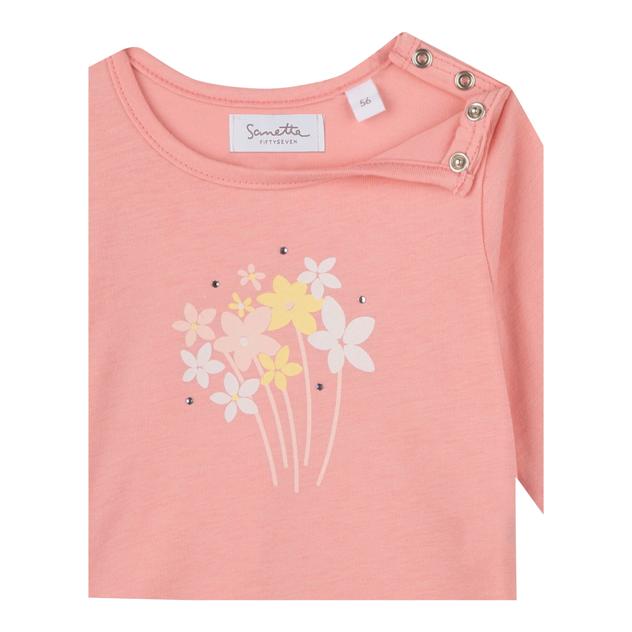Sanetta Fiftyseven Shirt langarm Blumen rosa
