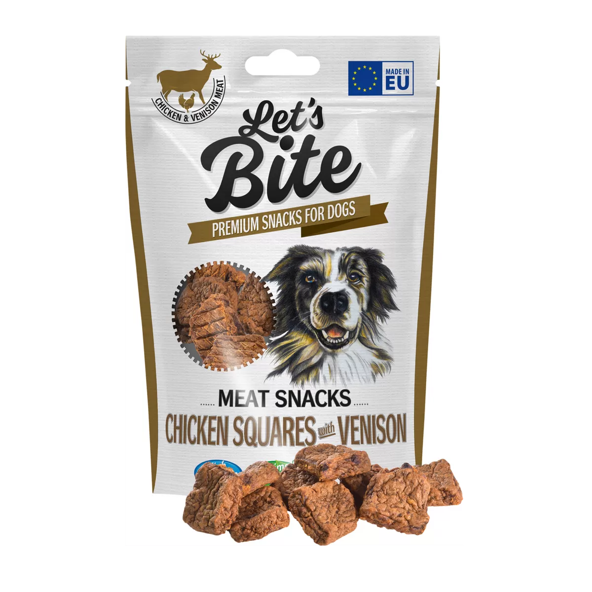 Lets Bite Meat Snacks, vildt & kylling - 80 g