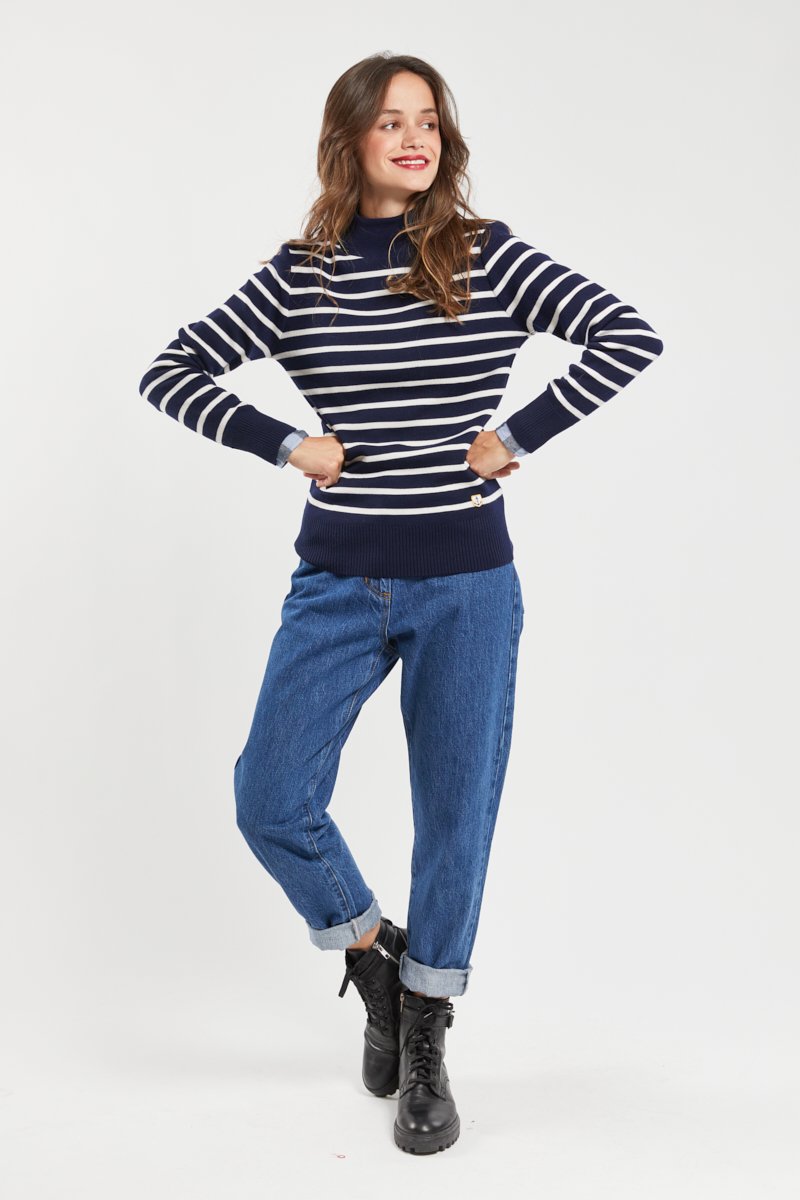 Pull col montant Héritage - laine mérinos