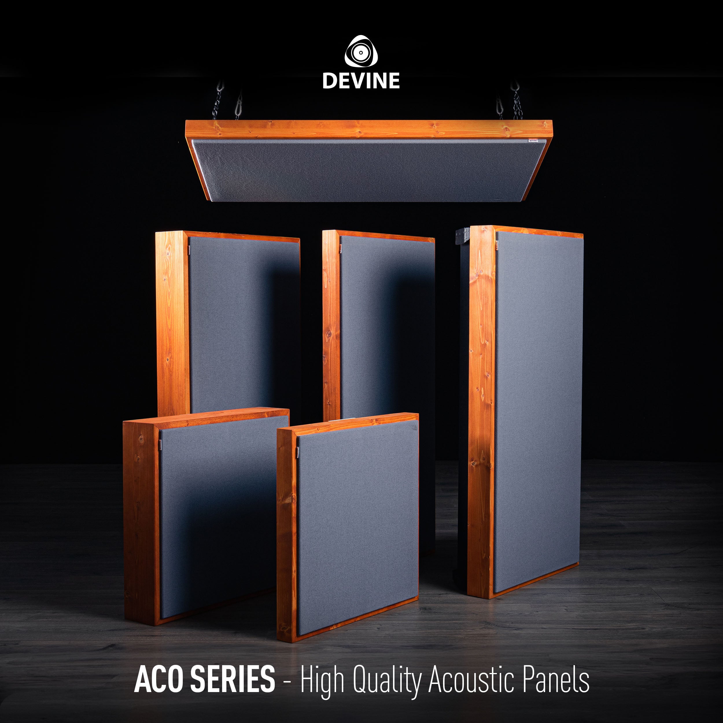 Devine Aco Studio Panel Grey Slim absorber 1200x600x70 mm