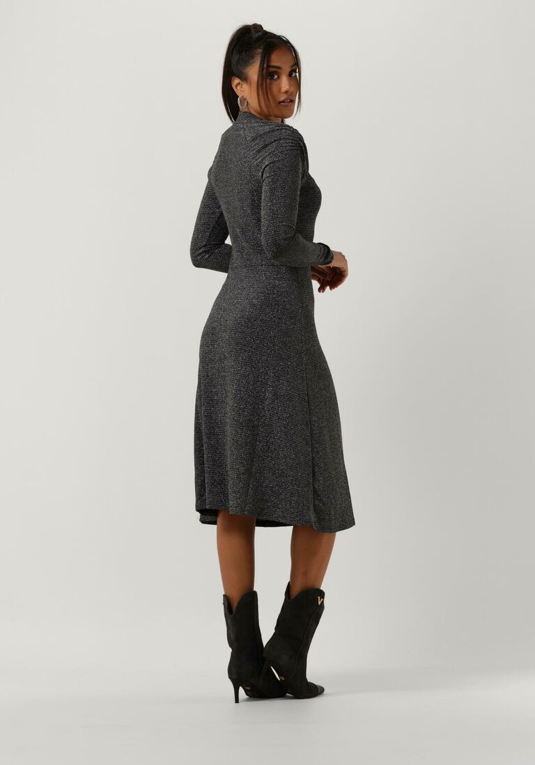 LOLLYS LAUNDRY zilveren lollys laundry midi jurk rosie dress