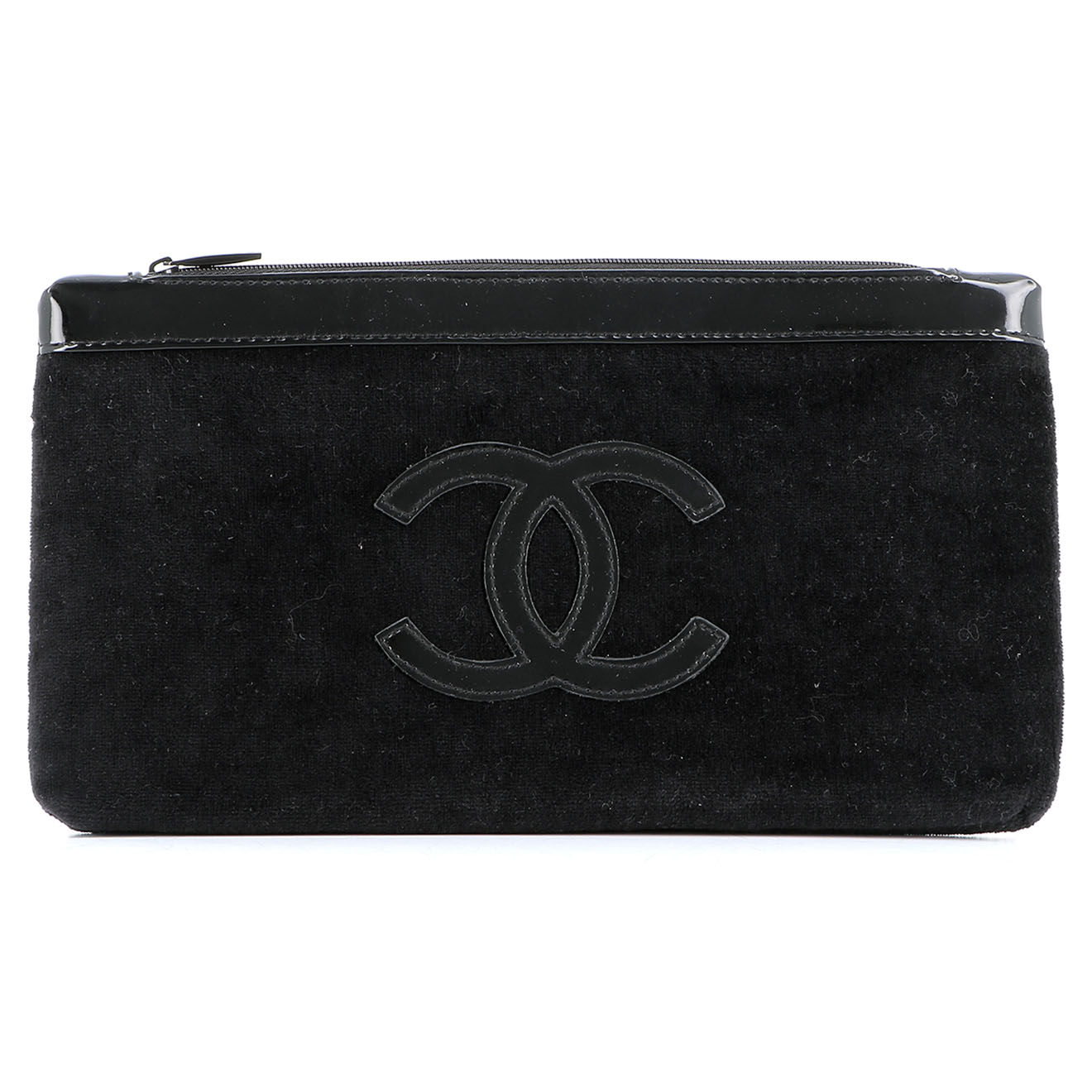 Chanel Pochette en Velours noire - Neuf sans étiquette - 27x15 cm