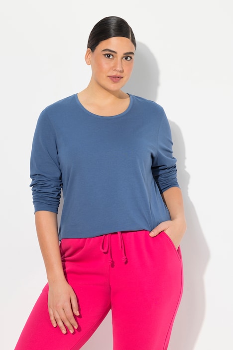 Shirt, Slim, Rundhalsausschnitt, Langarm