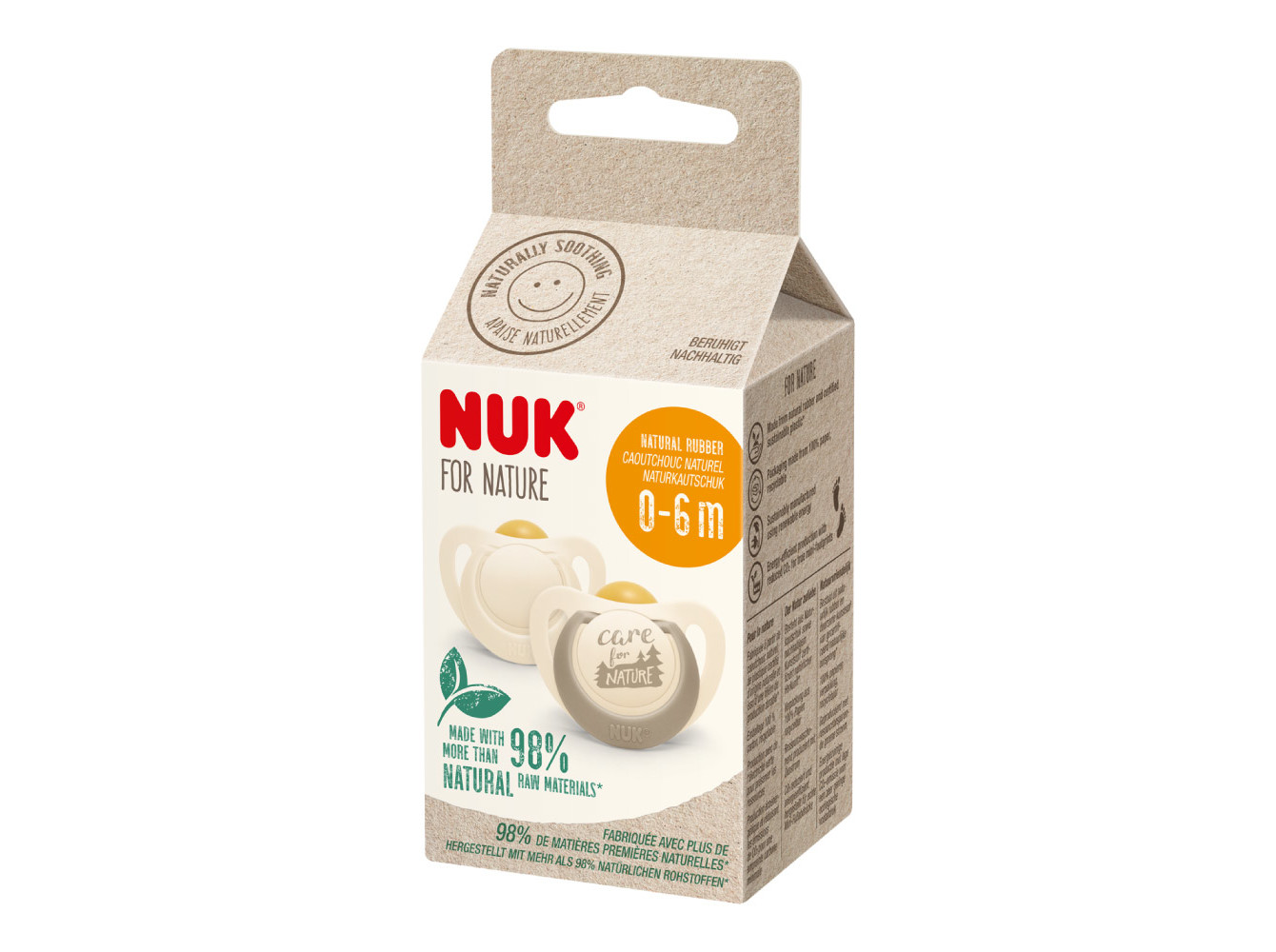 CHUPETA NUK FOR NATURE SIL CREME 2UN 0 -6M