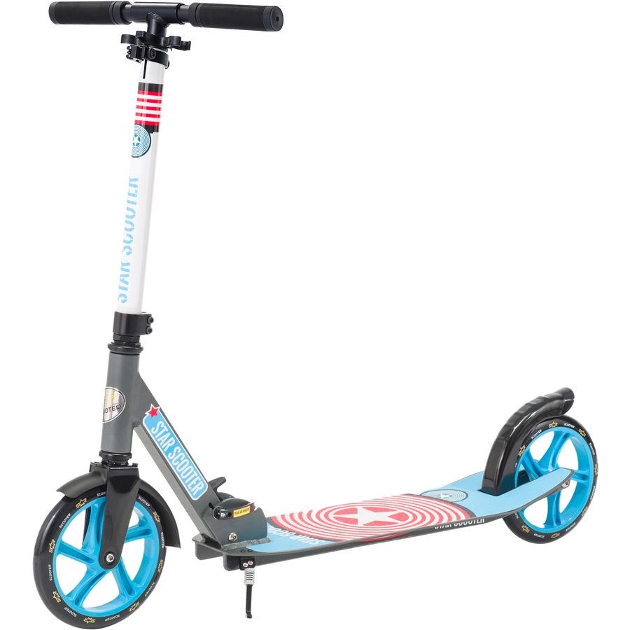 Star Scooter Roller 205mm XXL Trittbrett grau, blau