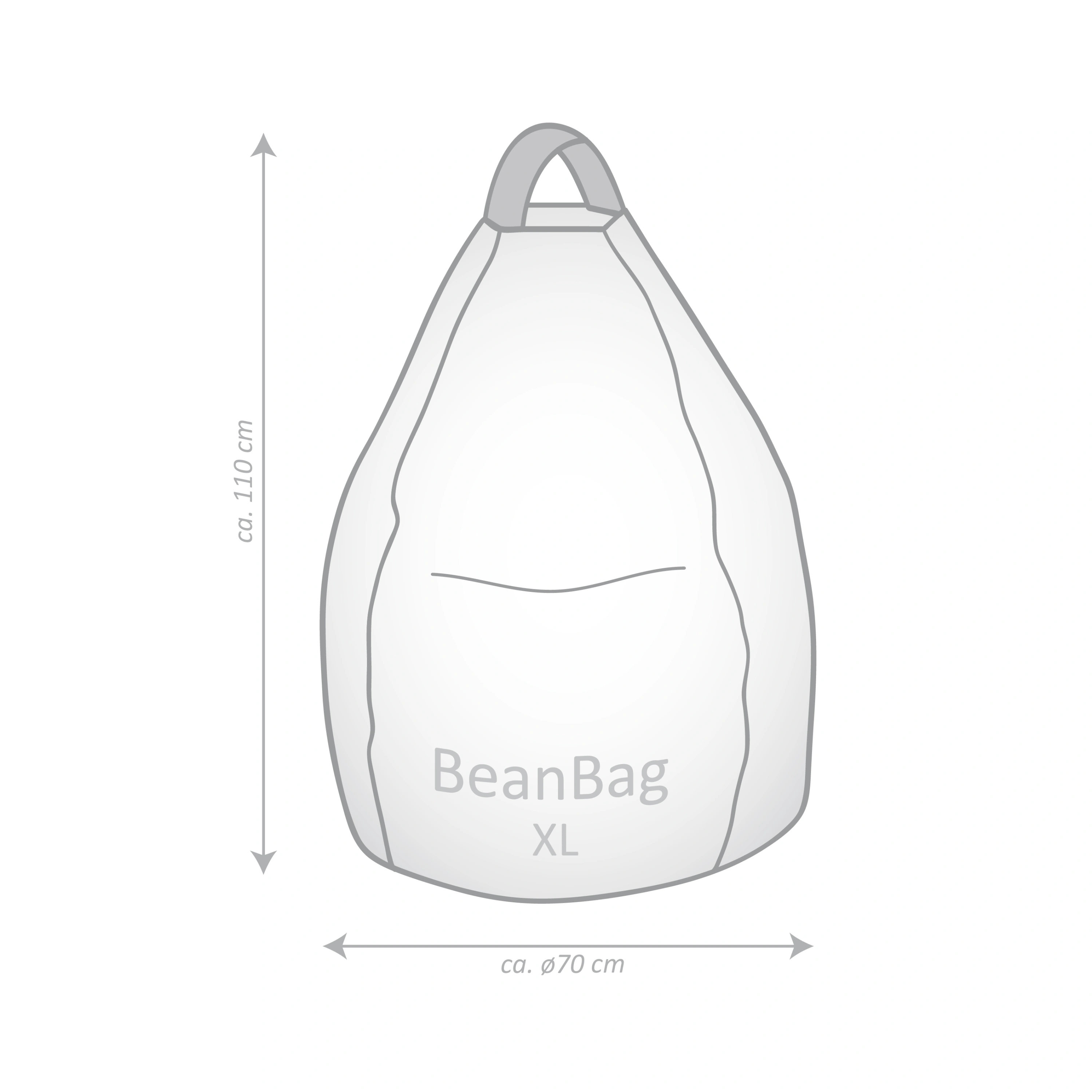 Sitzsack Harlekin BRAVA XL (Farbe: grün)
