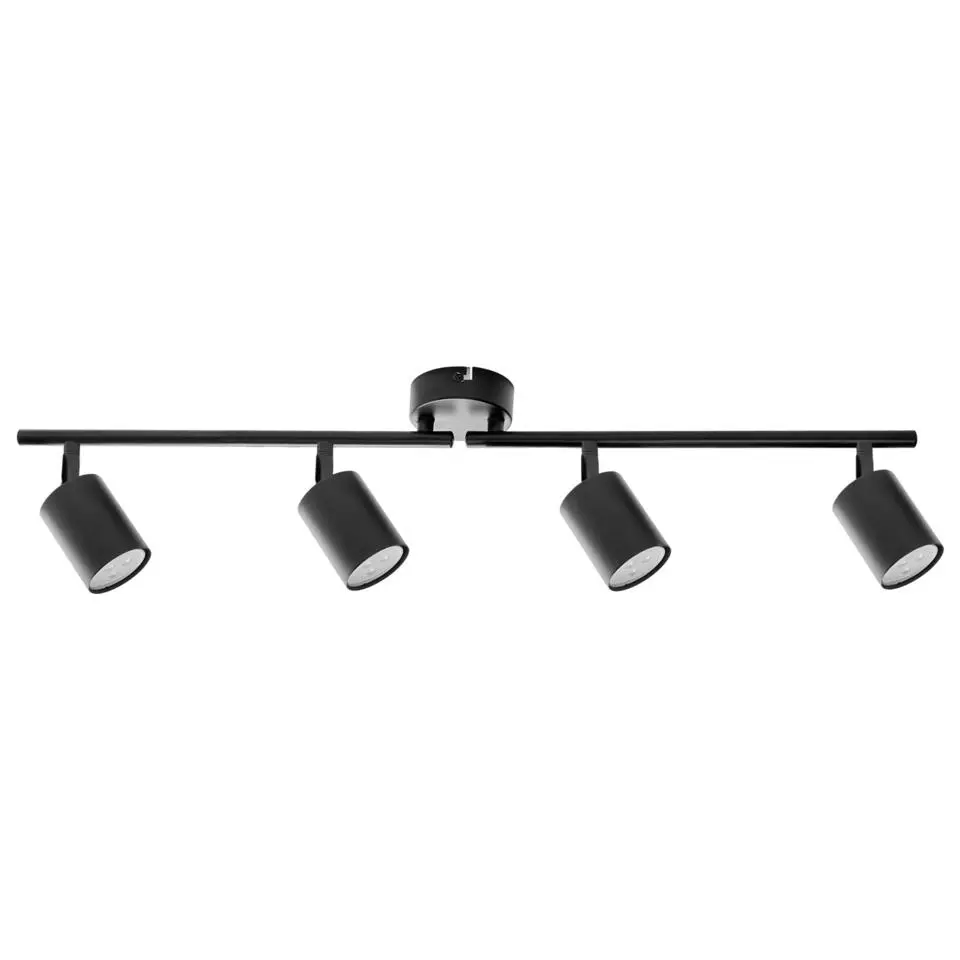 NYANDO - Plafondlamp set van 4 - Zwart - Metaal