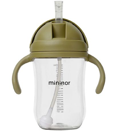 Mininor Kop m. Suger?r - Tritan - 330 ml - Mos Grøn