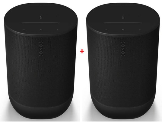 SONOS - Enceinte bluetooth Move 2 Noir x2
