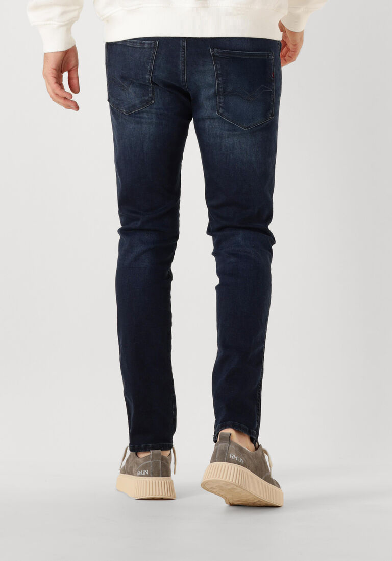 donkerblauwe replay straight leg jeans anbass