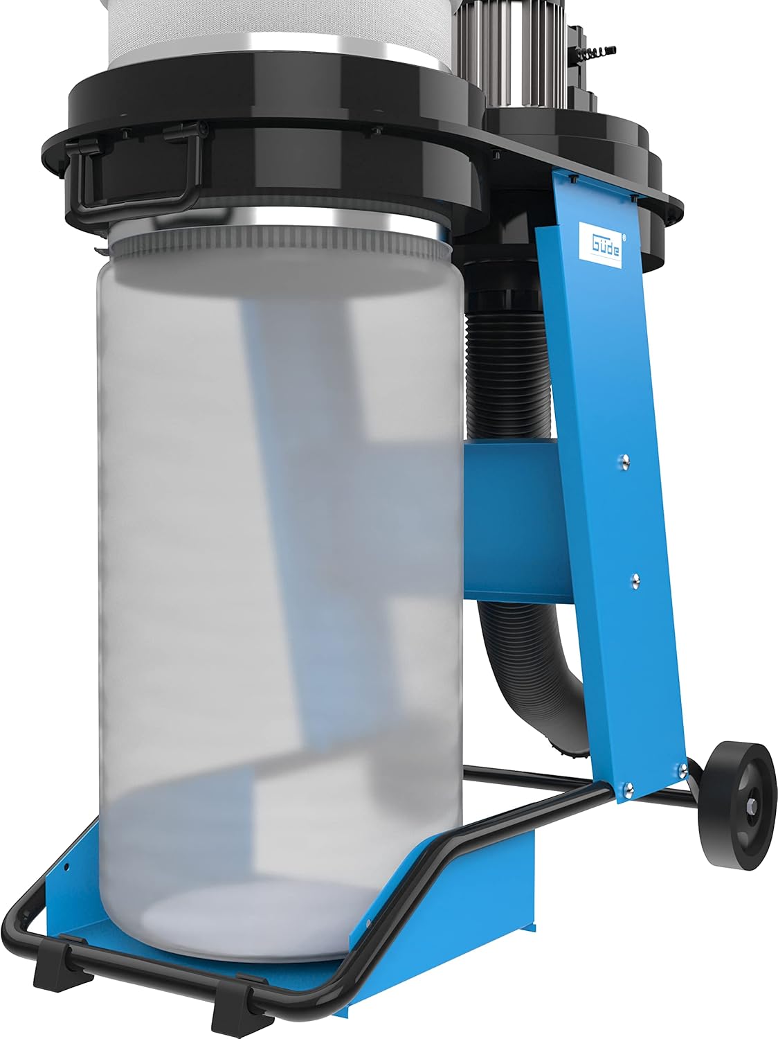 Güde Absauganlage GAA 65.1 (550 W, Luftleistung 1150 m³/h, Unterdruck 1145 pa, fahrbar, Saugschlauch 2 m, Absauganschluss Ø 100 mm, Behältervolumen 65 l, inkl. 4-tlg. Adapter-Set)
