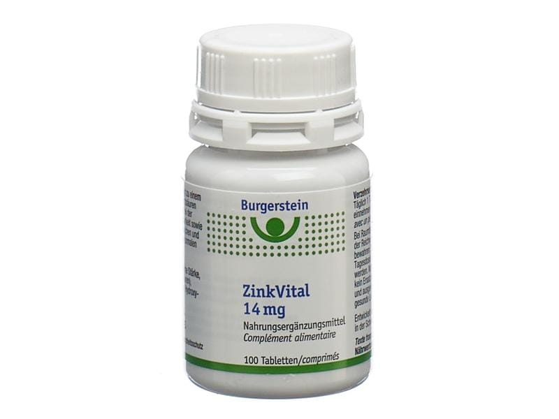Burgerstein Zinkvital 14 mg 100 Tabletten Nahrungsergänzungsmittel mit Zink
