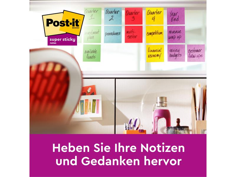 Post-it Notizzettel Super Sticky Promotion 7.6 x 7.6 cm, 6 6 Post-it Blöcke, 4   2 Gratis