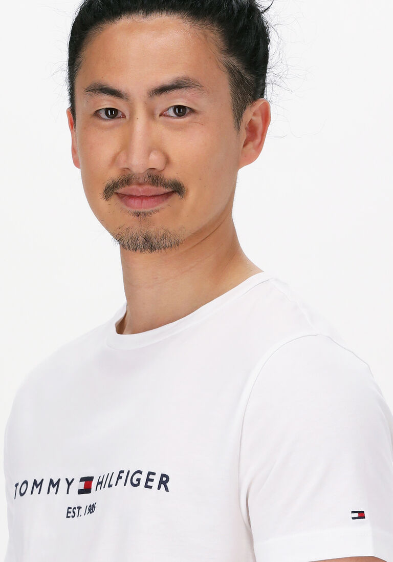 TOMMY HILFIGER witte tommy hilfiger t-shirt tommy logo tee