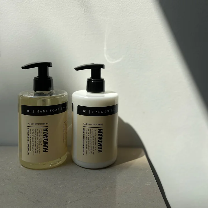 Humdakin - Handpflege Set, Handseife und Handlotion 2 x 300 ml, Rhabarber und Birke