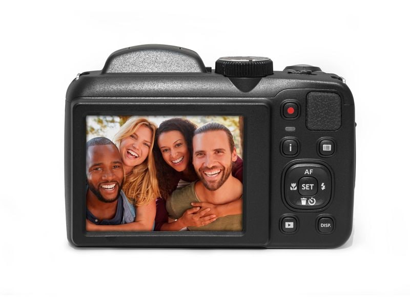 Kodak Fotokamera Pixpro Astra Zoom AZ255 – Schwarz Vielseitige, kompakte Kamera für Foto- und Filmaufnahmen
