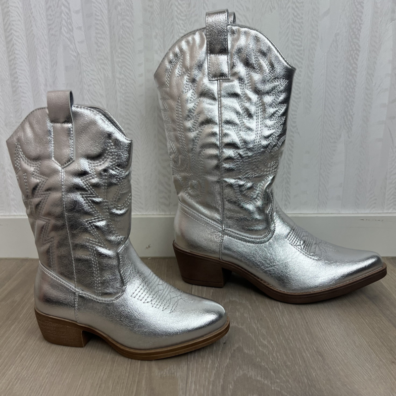 Cowboy boots - zilver