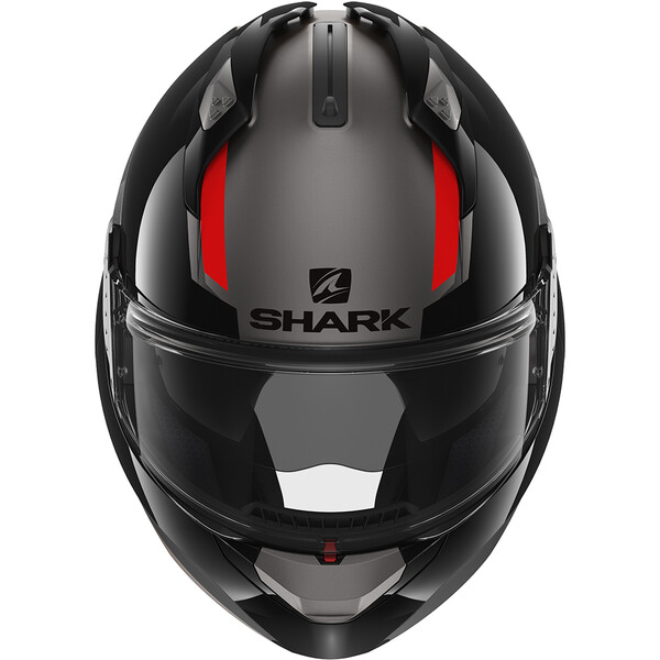 Shark - Casque EVO-GT Sean Noir Mat / Gris Mat / Rouge