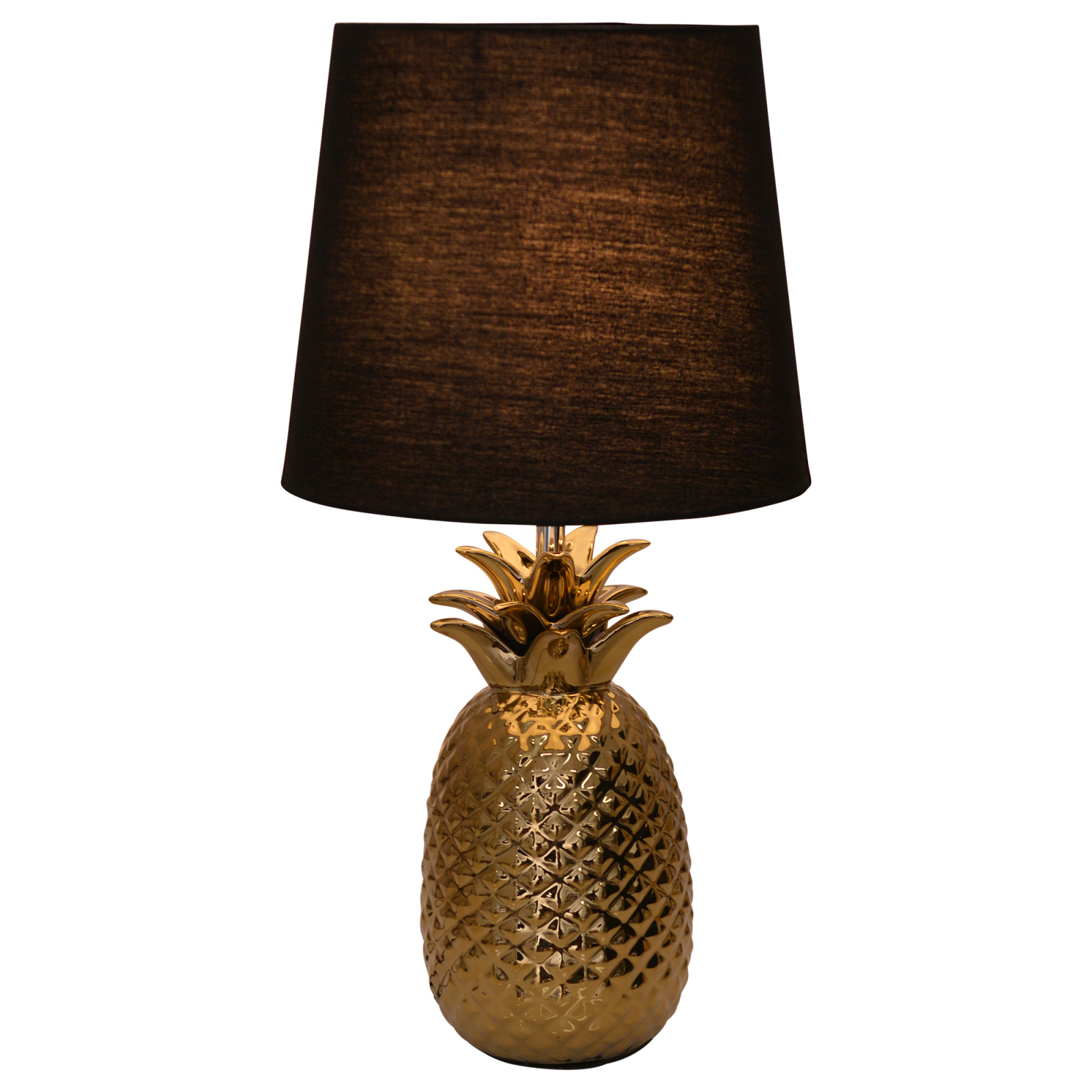 Tischleuchte ANANAS - gold-schwarz - 45 cm hoch