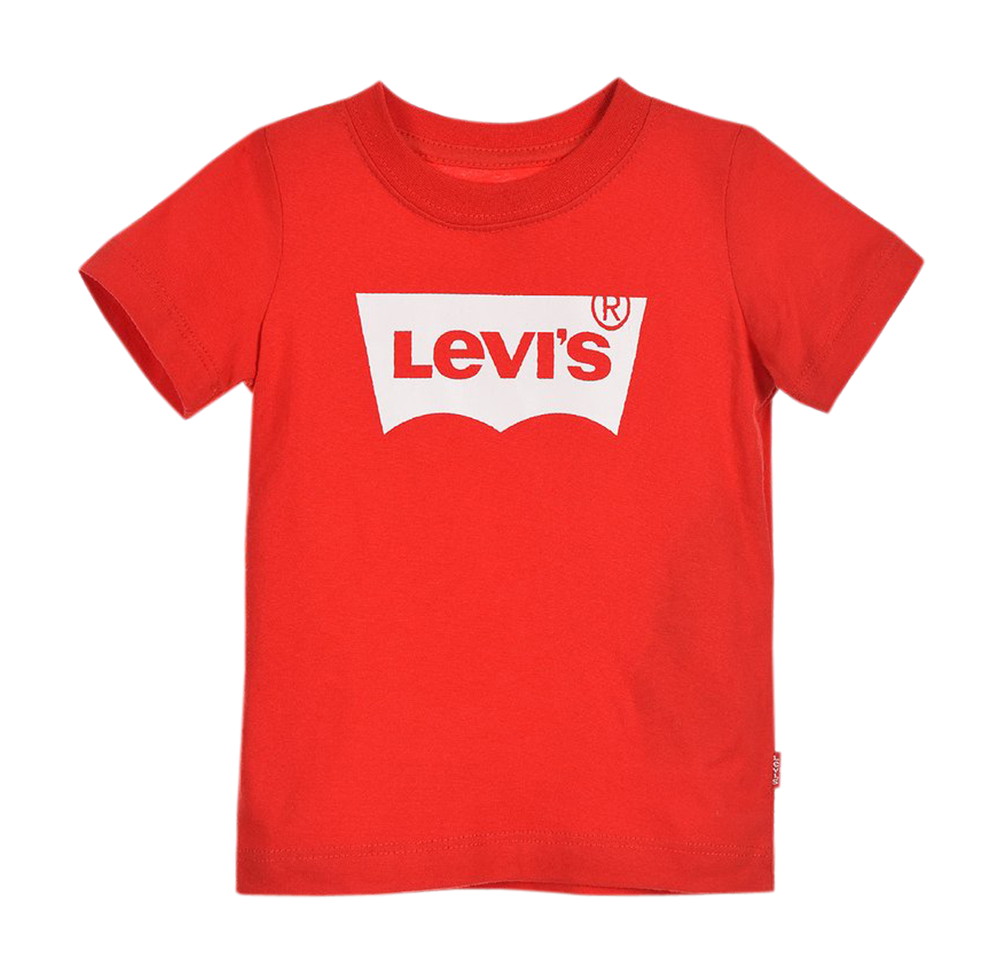 Tee-shirt col rond en coton | Rouge