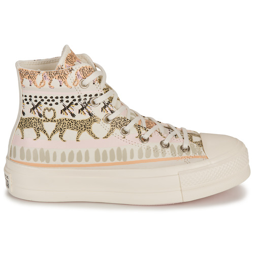 Converse - CHUCK TAYLOR ALL STAR  LIFT-ANIMAL ABSTRACT - Blanc/Multicolore