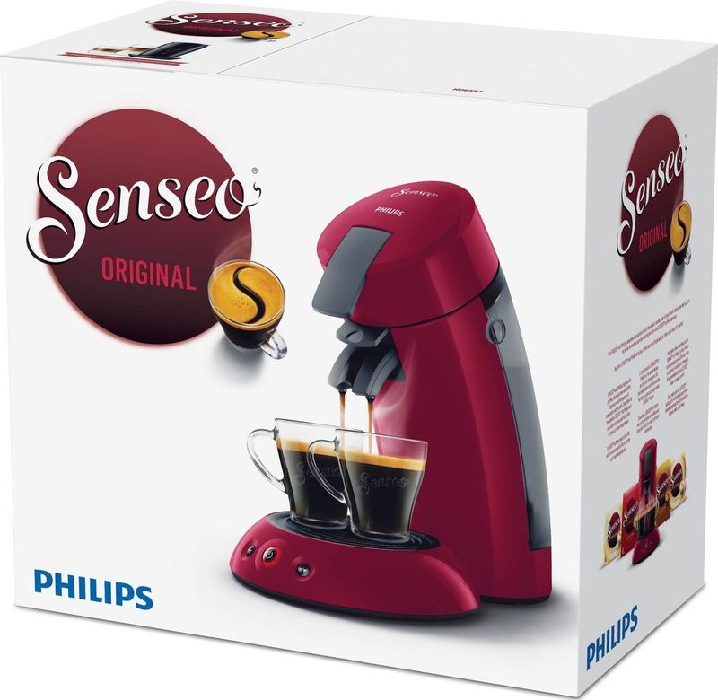 Philips - Senseo Original - Koffiepadmachine - Rood - Voor 2 Kopjes Koffie