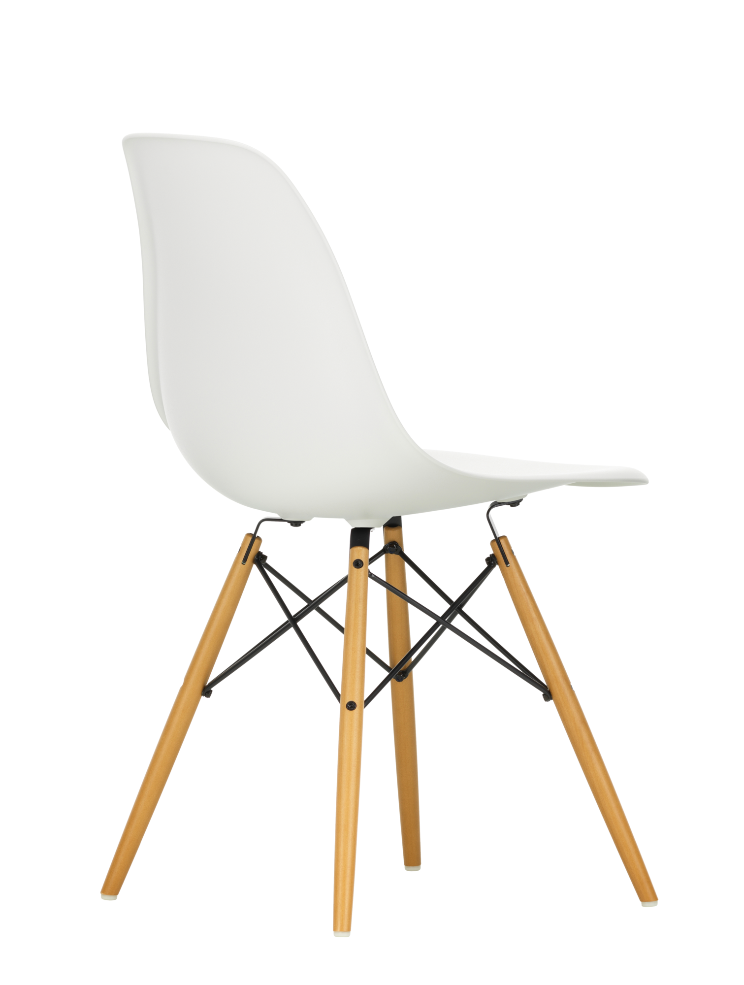 Eetkamerstoel DSW goud esdoorn onderstel cotton white