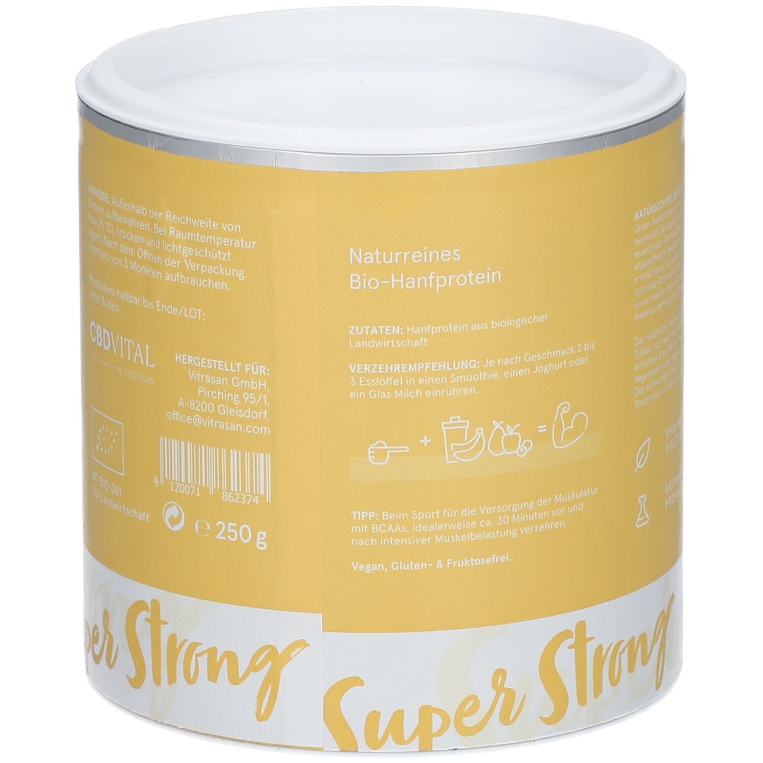 CBD VITAL Hanfprotein Super Strong Pulver