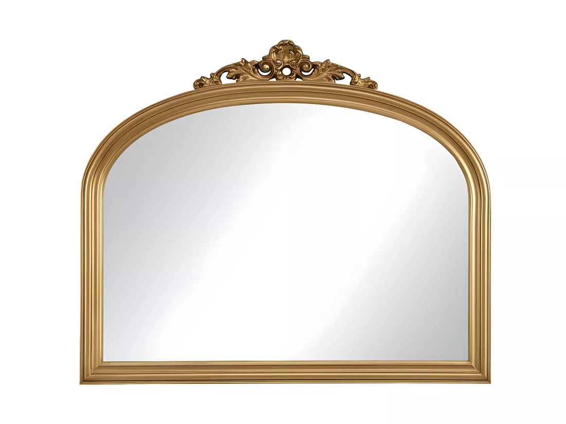 Miroir en bois de paulownia - L. 107 x H. 90 cm - Doré - EYOB
