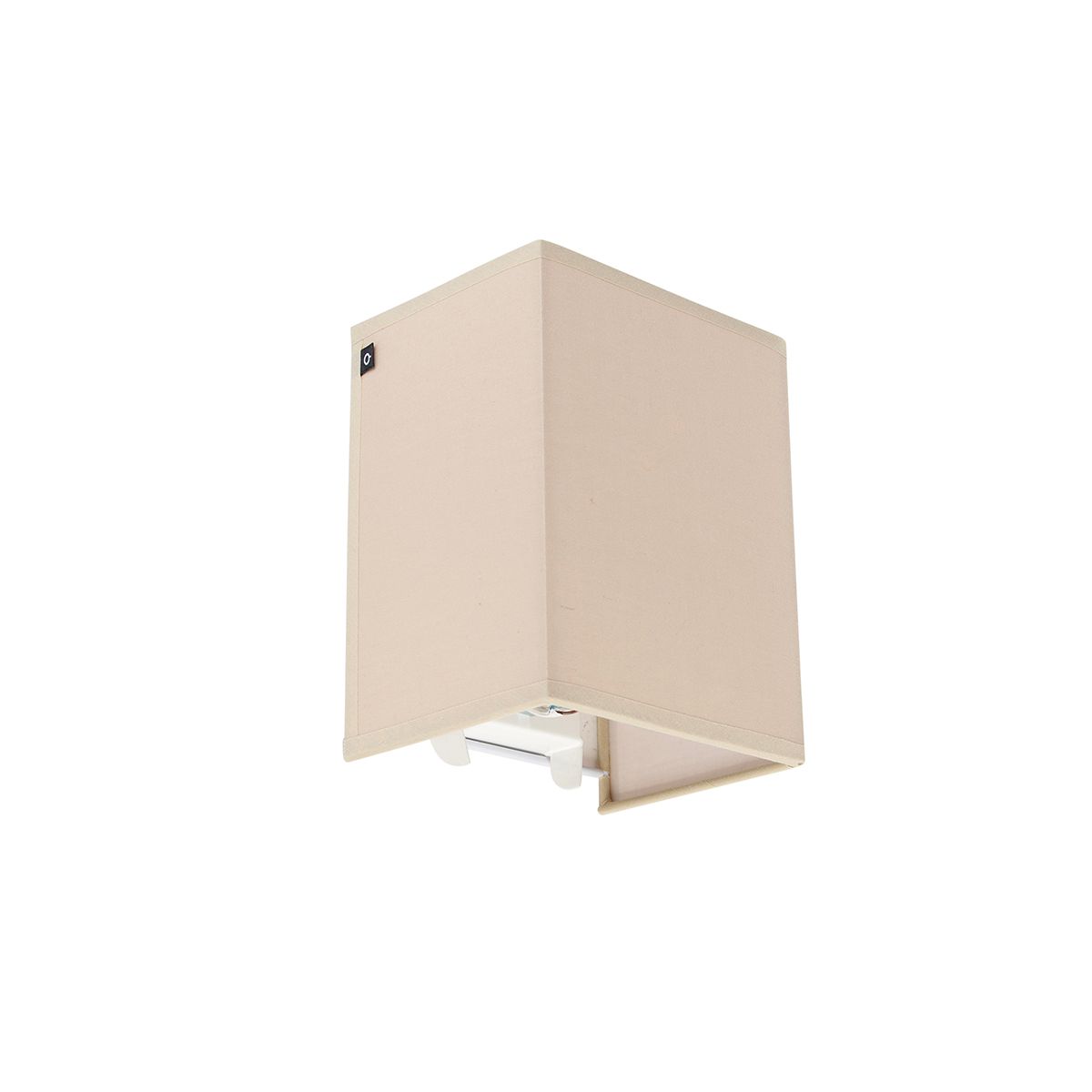 Landelijke wandlamp beige met stoffen kap - Vete