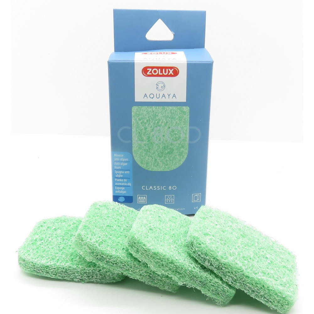 Filtre pour pompe classic 80, filtre co 80 d mousse phosphate x 4. Pour aqu