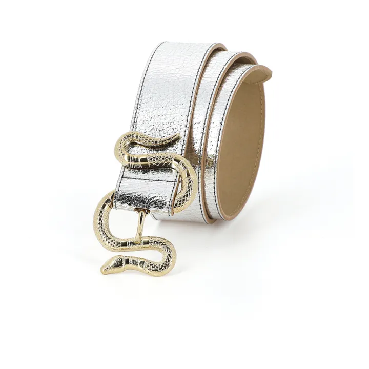 herbert frère soeur Ceinture Crush Shiny | Argenté